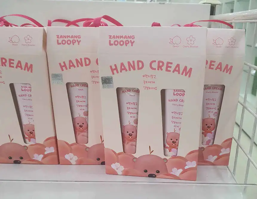 2 SET Zanmang Loopy Character Hand Creams Cute Small Gifts 30ml 2 pieces Peach Cherry Blossom Scent