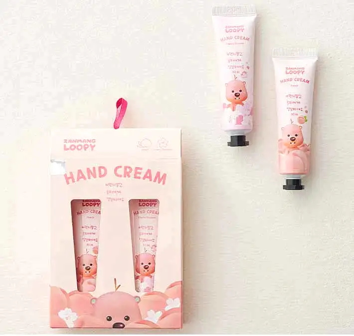 20 SET Zanmang Loopy Character Hand Creams Cute Small Gifts 30ml 2 pieces Peach Cherry Blossom Scent