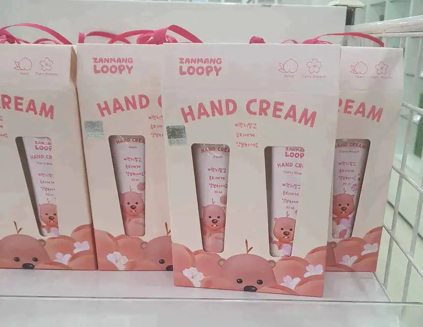 30 SET Zanmang Loopy Character Hand Creams Cute Small Gifts 30ml 2 pieces Peach Cherry Blossom Scent