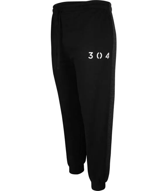 304 Funnel Neck Hoody & Griffon Jogger Tracksuit Set - Black