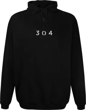 304 Funnel Neck Hoody - Black