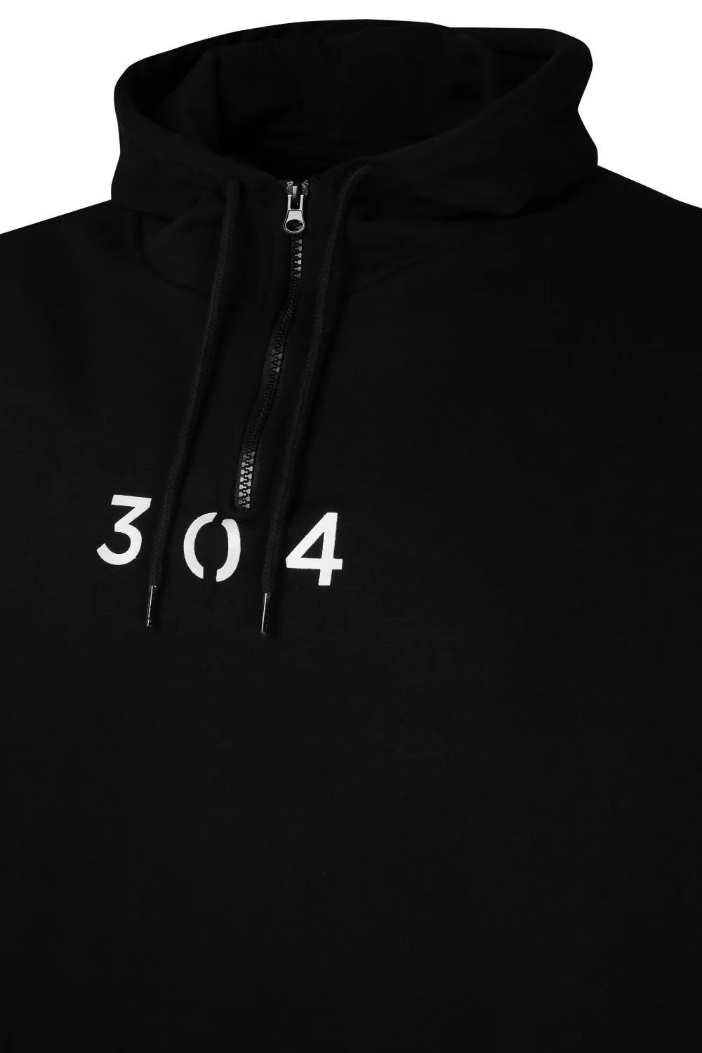 304 Funnel Neck Hoody - Black