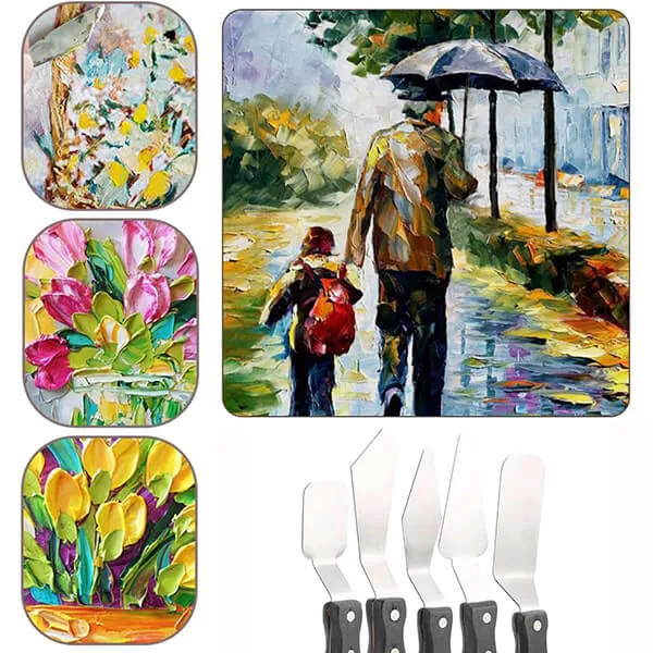 5 Pieces Large Palette Knife Set