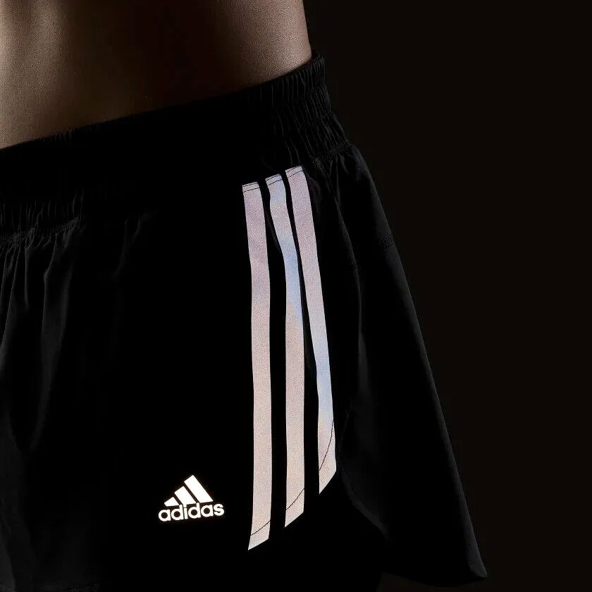 adidas Run Icons 3-Stripes Womens Running Skort & Compression Shorts Gym Black