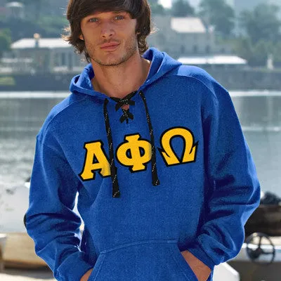 Alpha Phi Omega Hockey Lace Hoodie - J8830 - TWILL