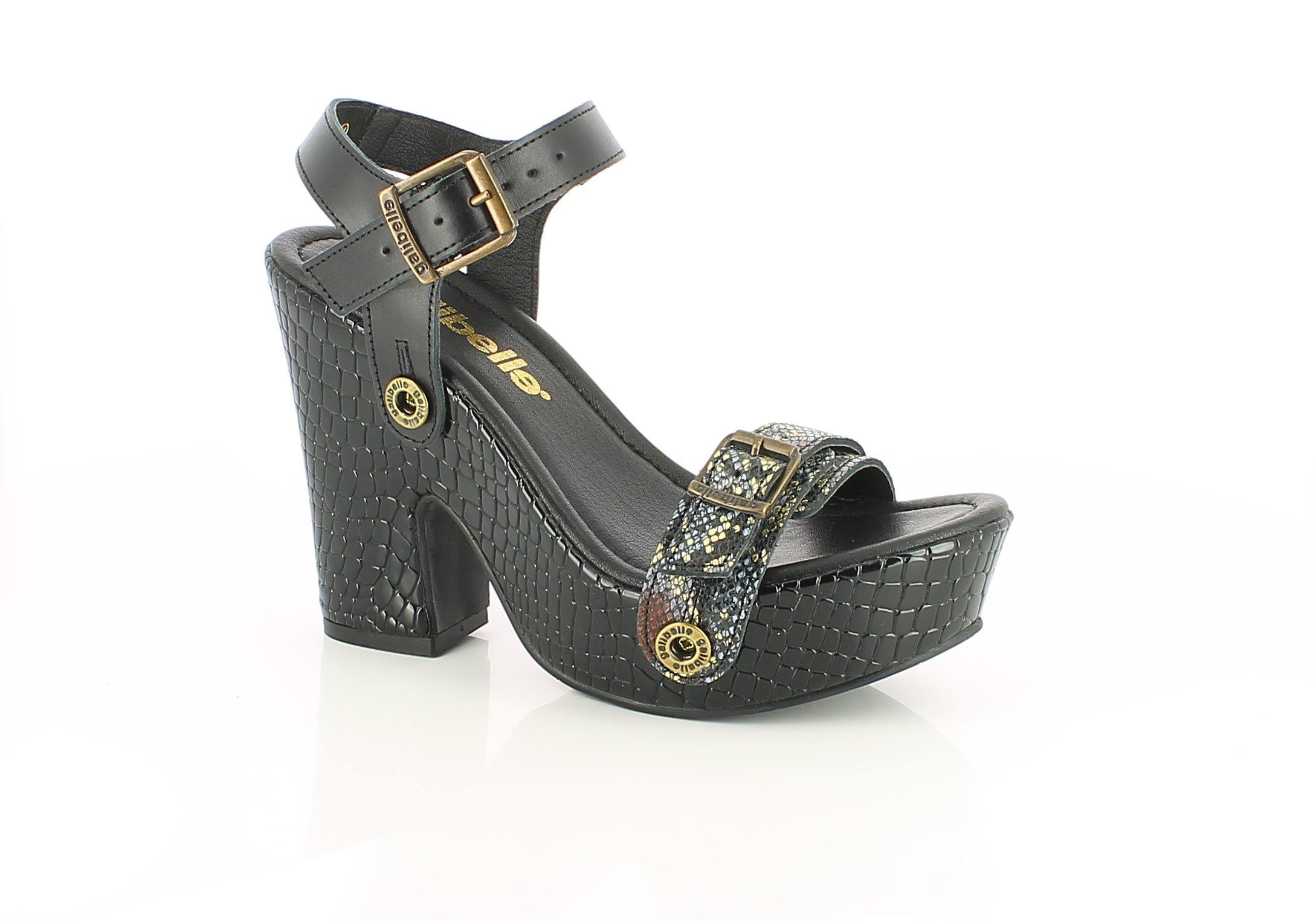 Amelia Black Pack - Black, White, Black Snake Straps