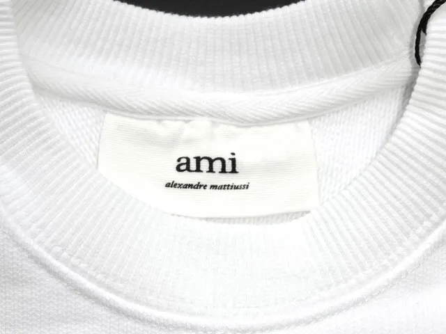 AMI PARIS  |Unisex U-Neck Long Sleeves Plain Cotton Logo Designers