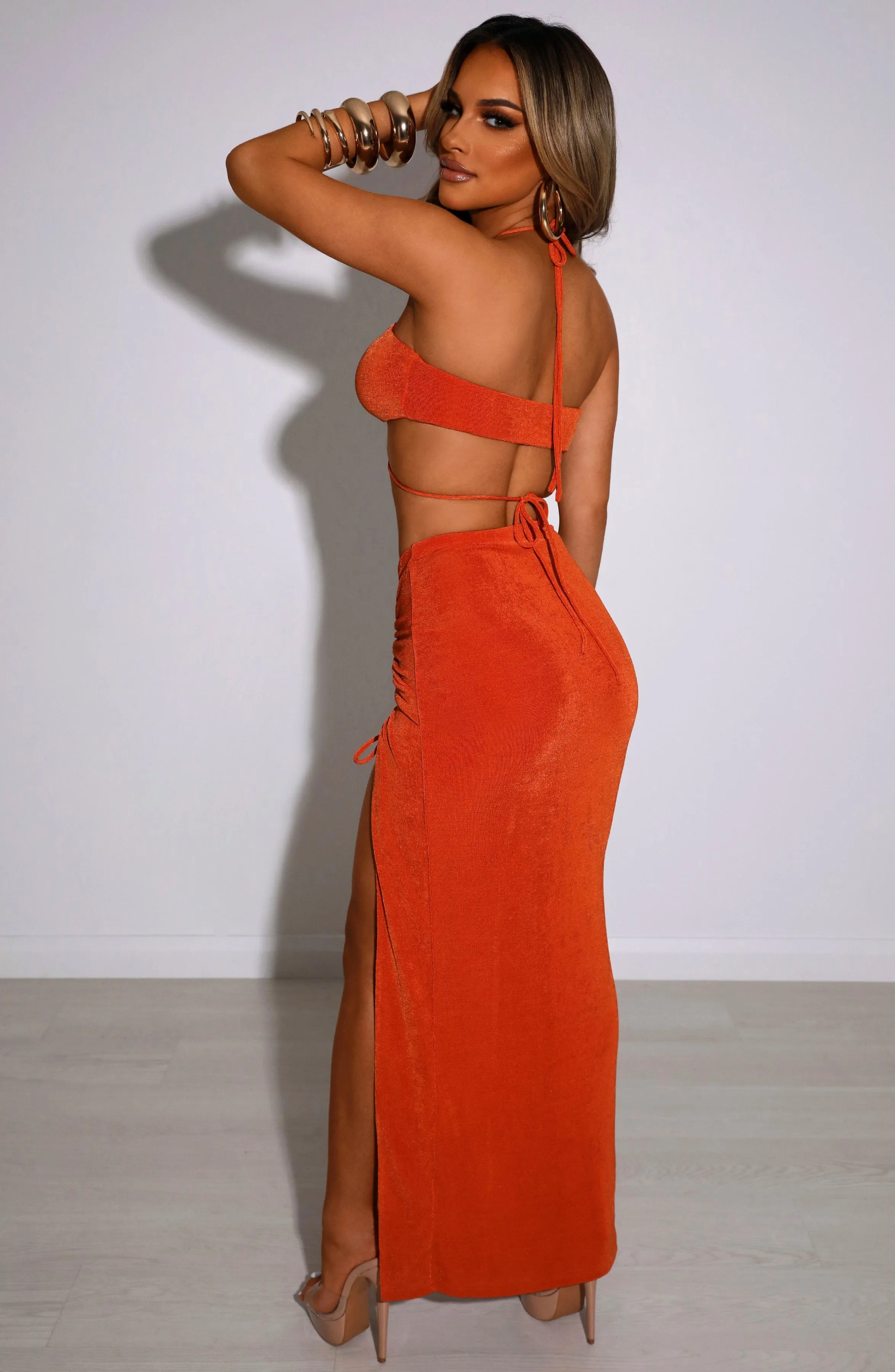 Ariela Maxi Skirt - Apricot