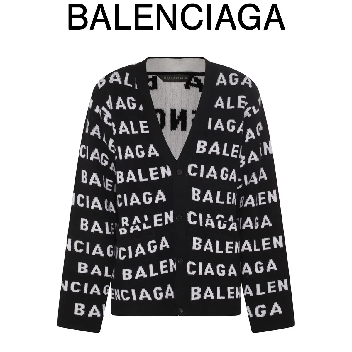 BALENCIAGA  |Casual Style Wool Long Sleeves Elegant Style Logo Cardigans