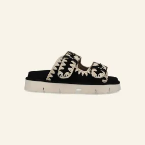 BIO SANDAL TWO BUCKLES | Black/White