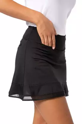 Black Top Golf Pull-On Skort