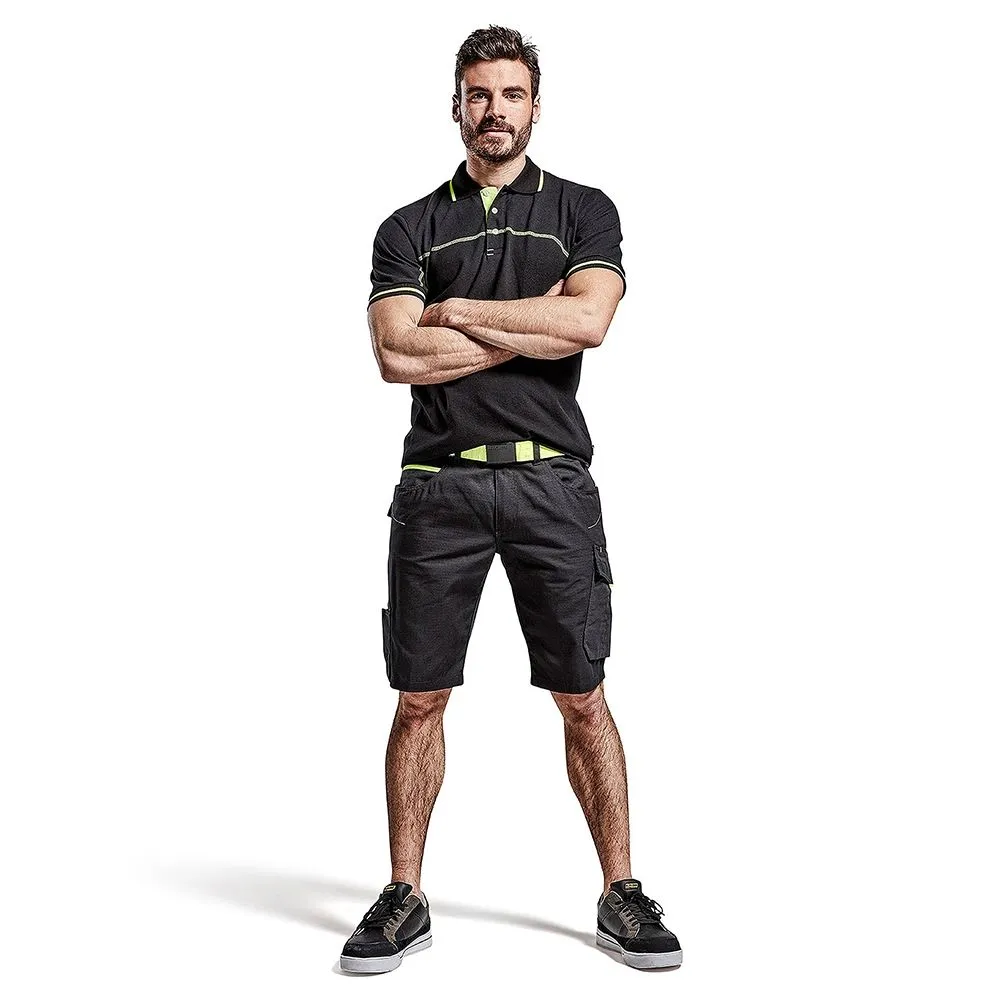 Blåkläder 3389-1050 Polo Shirt - Black/High Vis Yellow