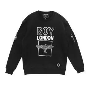 BOY LONDON  |Unisex Studded Street Style U-Neck Long Sleeves Cotton