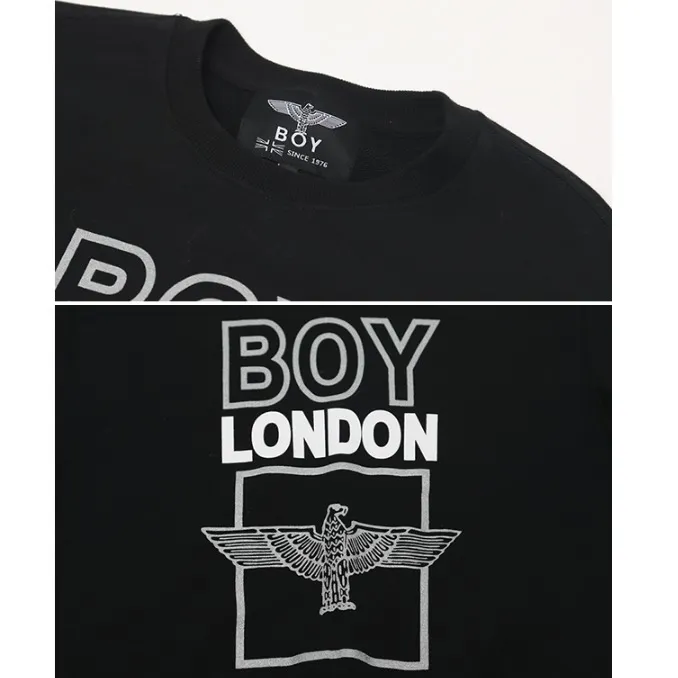 BOY LONDON  |Unisex Studded Street Style U-Neck Long Sleeves Cotton