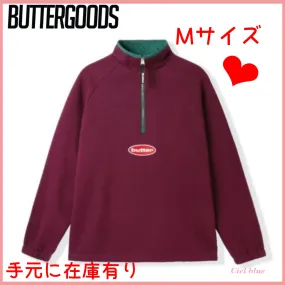 Butter Goods  |Street Style Long Sleeves Plain Cotton Logo Sweatshirts