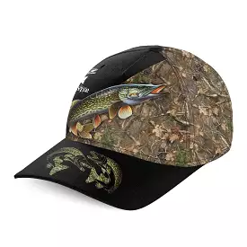 Casquette Camouflage Pêcheur, Pêche du Brochet, Cadeau Original Fans de Pêche - CT23072215