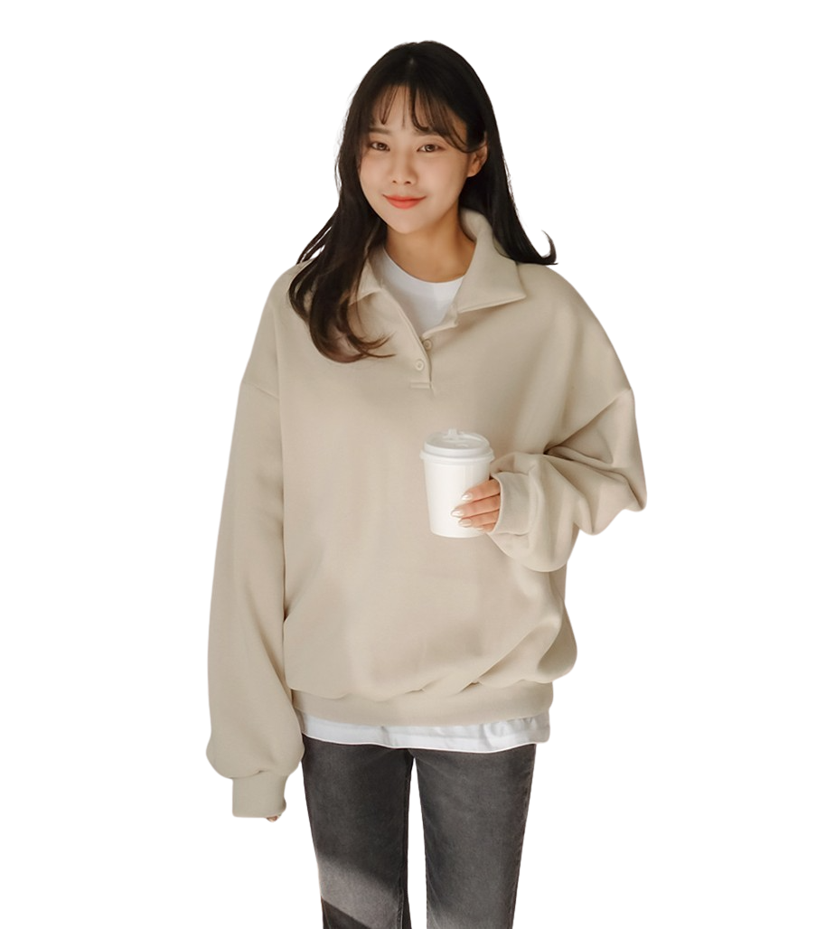 Casual Cozy Brushed Sweatshirts Long Sleeved Tops for Womens Warm Korean Kpop Style