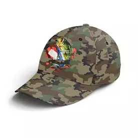 Chiptshirts - Casquette Pêcheur, Pêche du Bar, Cadeau Original Fans de Pêche, Motifs Camouflage, Drapeau Suisse - CT01072221