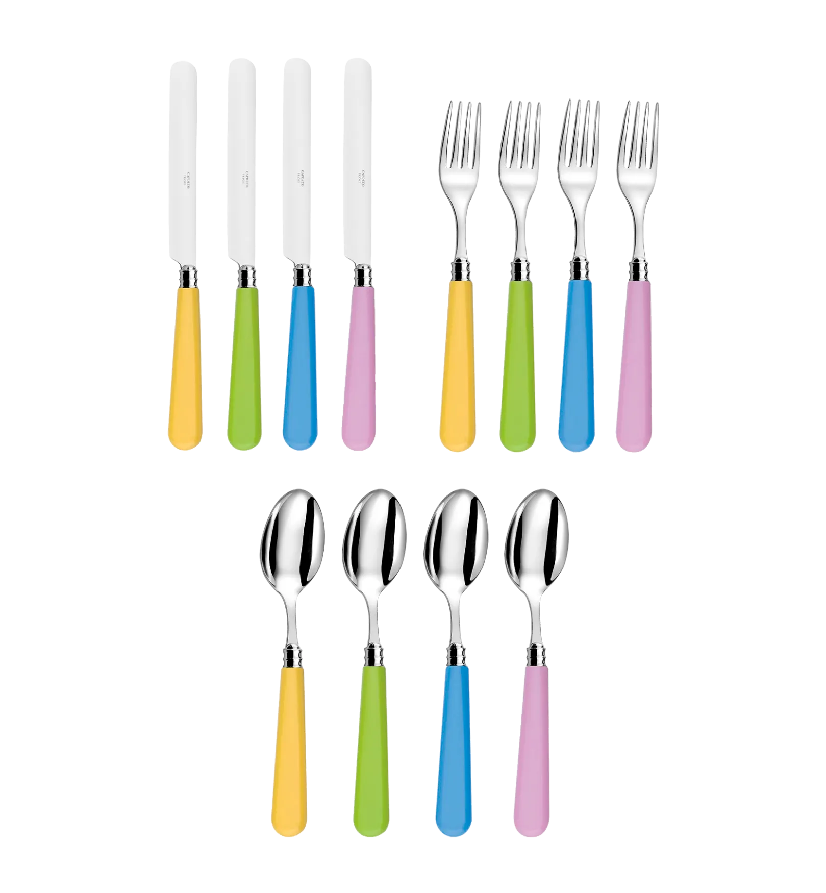 Cutlery Set 12 Pieces - Pastel Multicolour