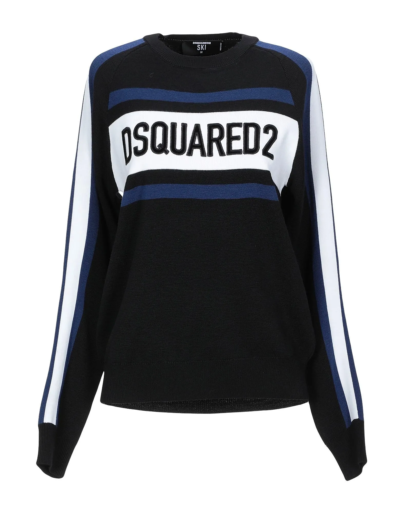 D SQUARED2  |Street Style Long Sleeves Logo V-neck & Crew neck