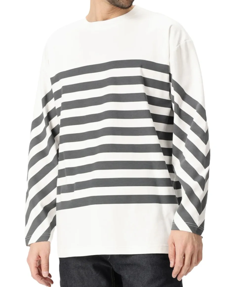 DENHAM  |Stripes Unisex Street Style Long Sleeves Cotton Oversized