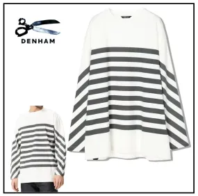 DENHAM  |Stripes Unisex Street Style Long Sleeves Cotton Oversized