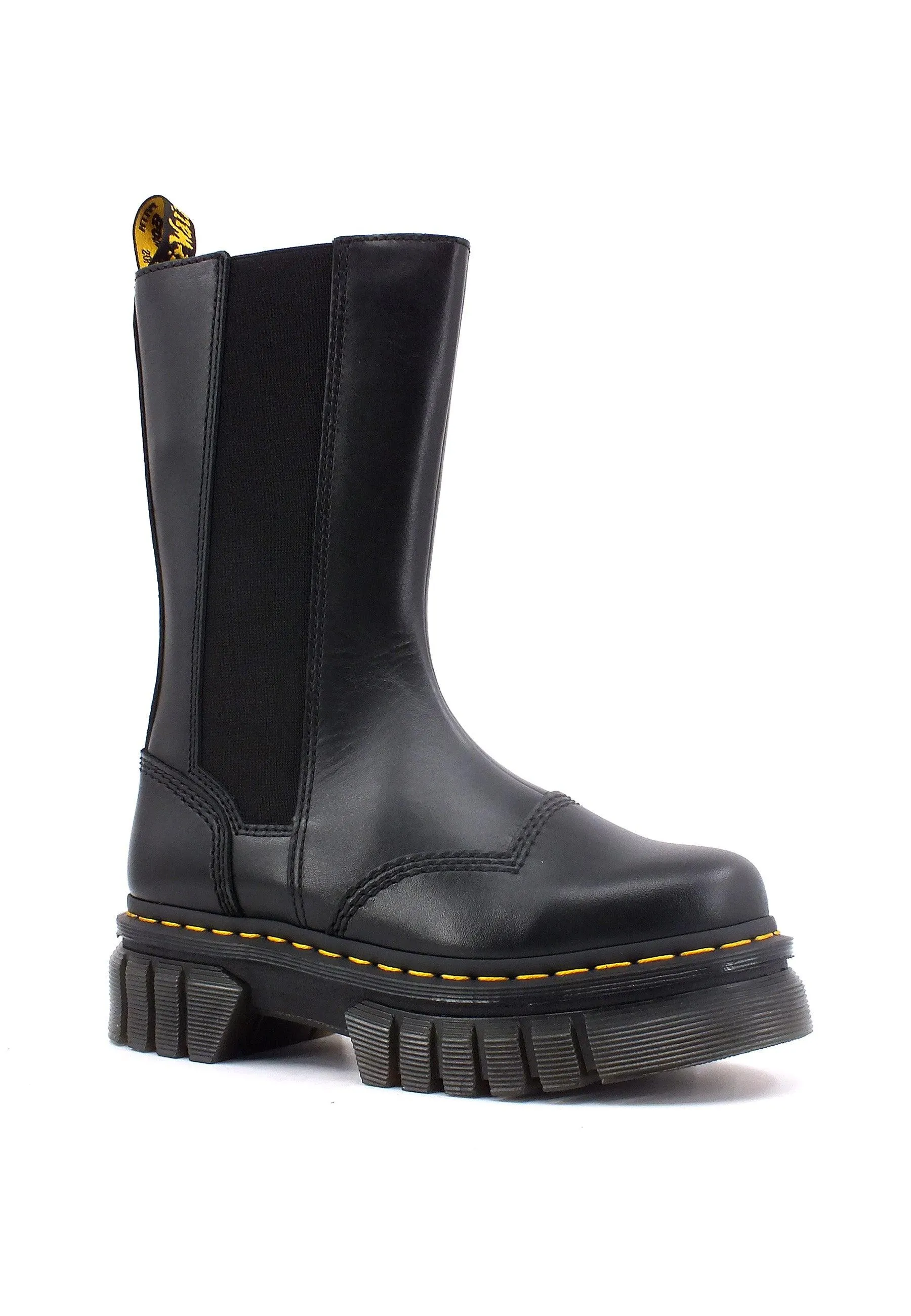 DR. MARTENS Nappa Lux Stivaletto Polacco Hi Donna Black AUDRICKCHELSEATALL-30966001