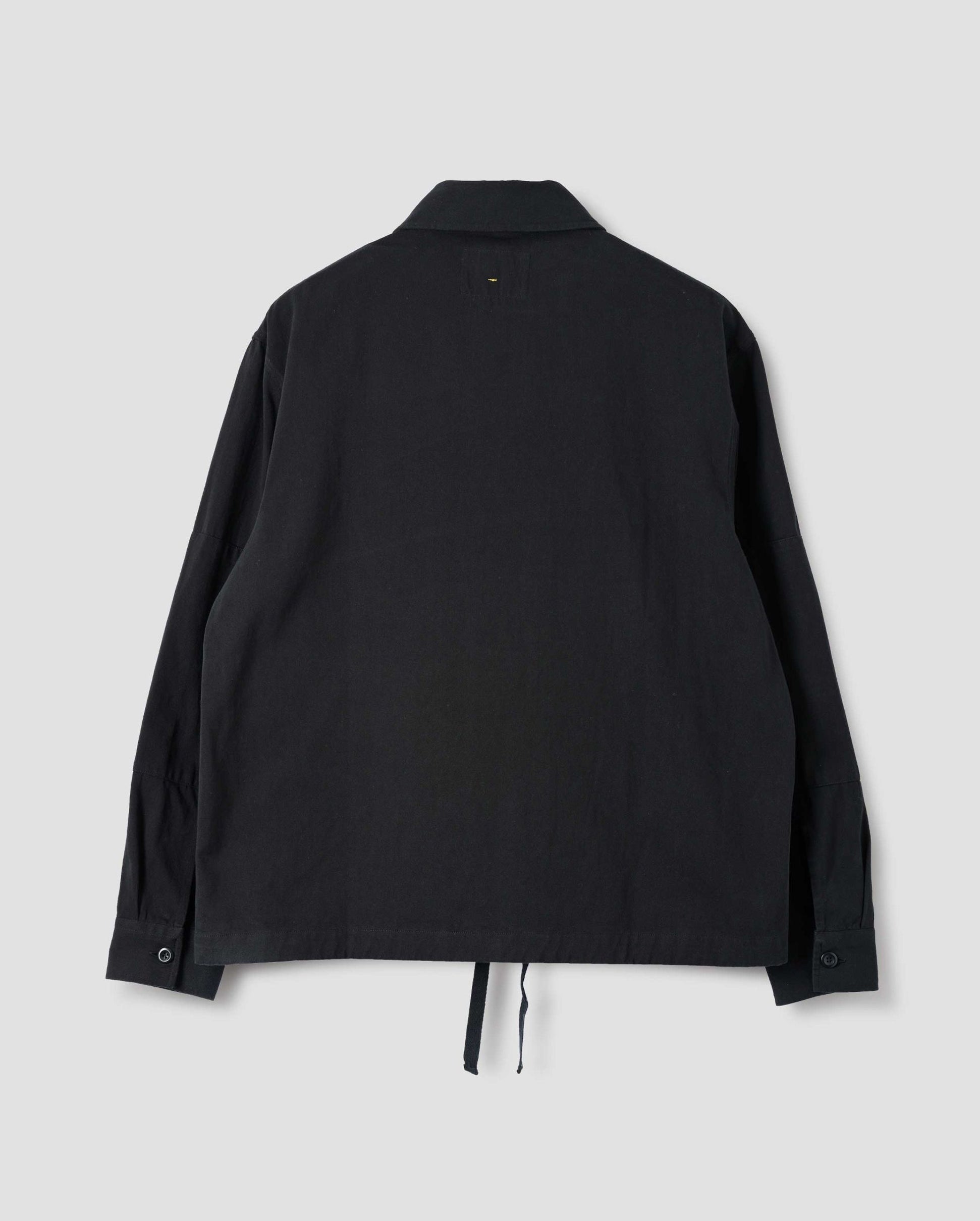 DRAWCORD COTTON JACKET / BLACK