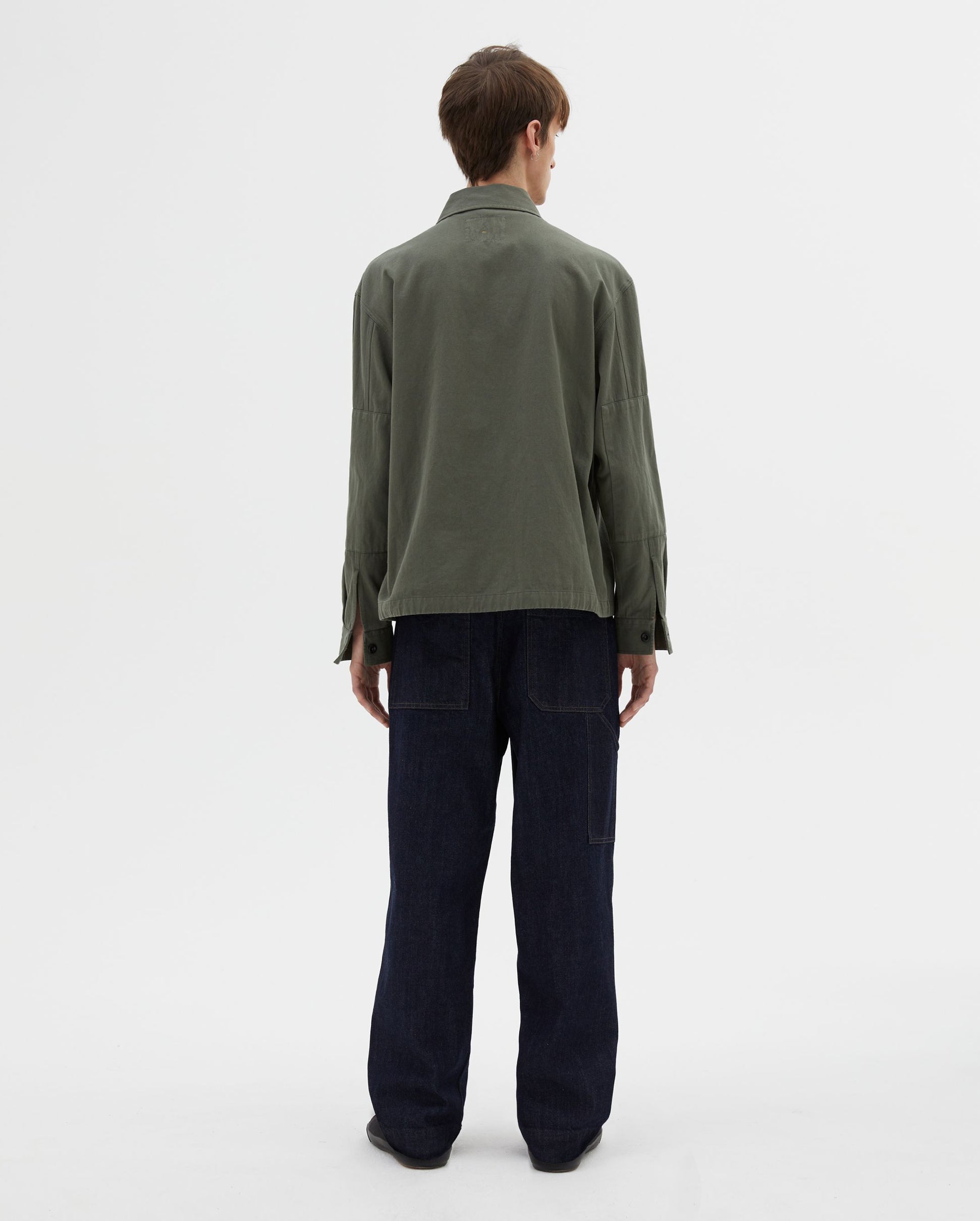 DRAWCORD COTTON JACKET / UNIFORM GREEN