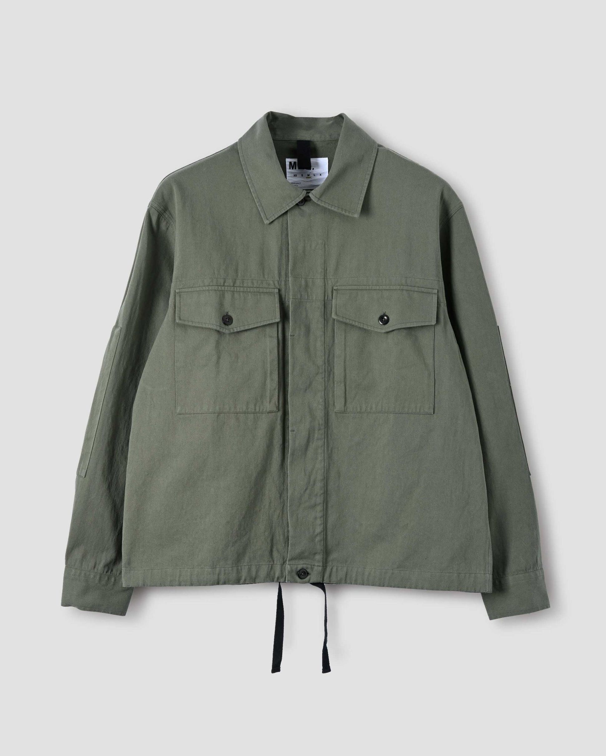 DRAWCORD COTTON JACKET / UNIFORM GREEN