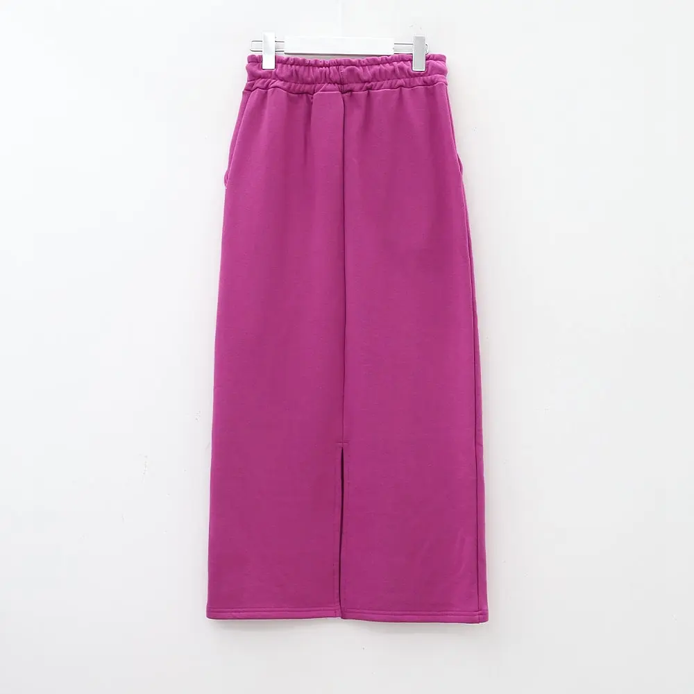 Drawstring Waist Maxi Sweat Skirt CA05