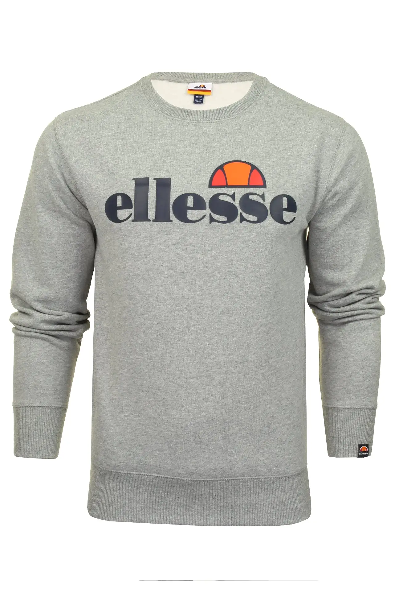 Ellesse Mens Logo Front Crew Neck Sweater 'SUCCISO' - Long Sleeved