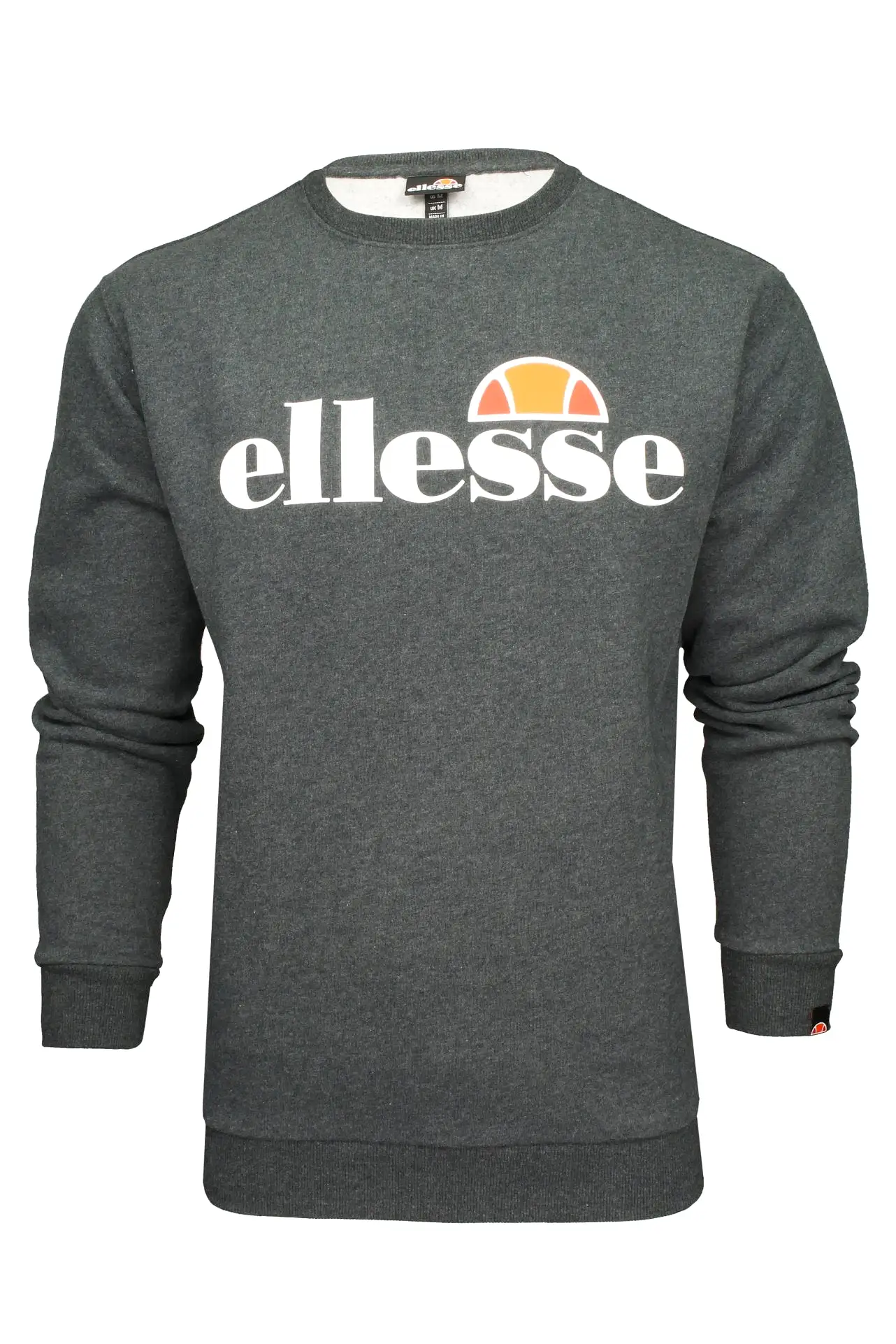 Ellesse Mens Logo Front Crew Neck Sweater 'SUCCISO' - Long Sleeved