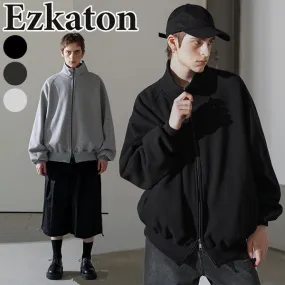 EZKATON  |Unisex Street Style Long Sleeves Plain Cotton Logo