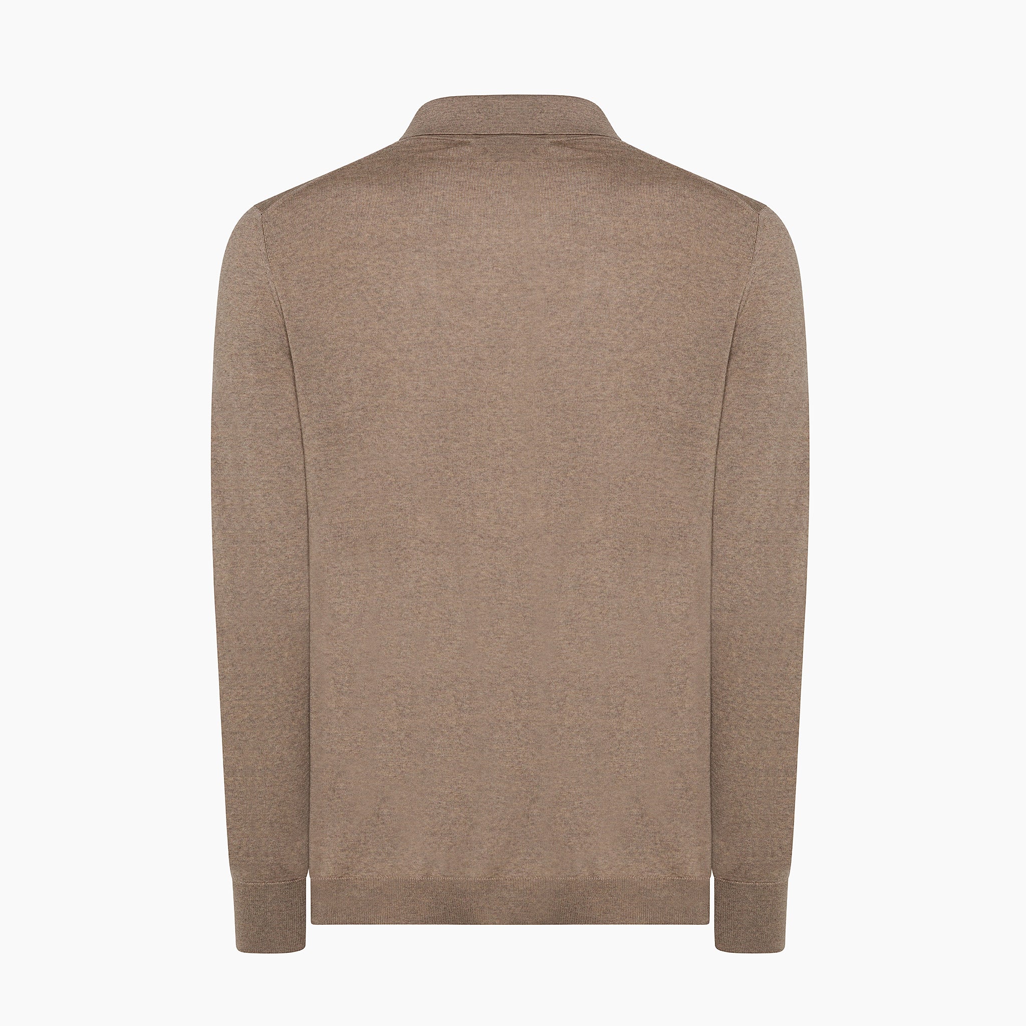 Florent long-sleeved knitted polo in extrafine wool