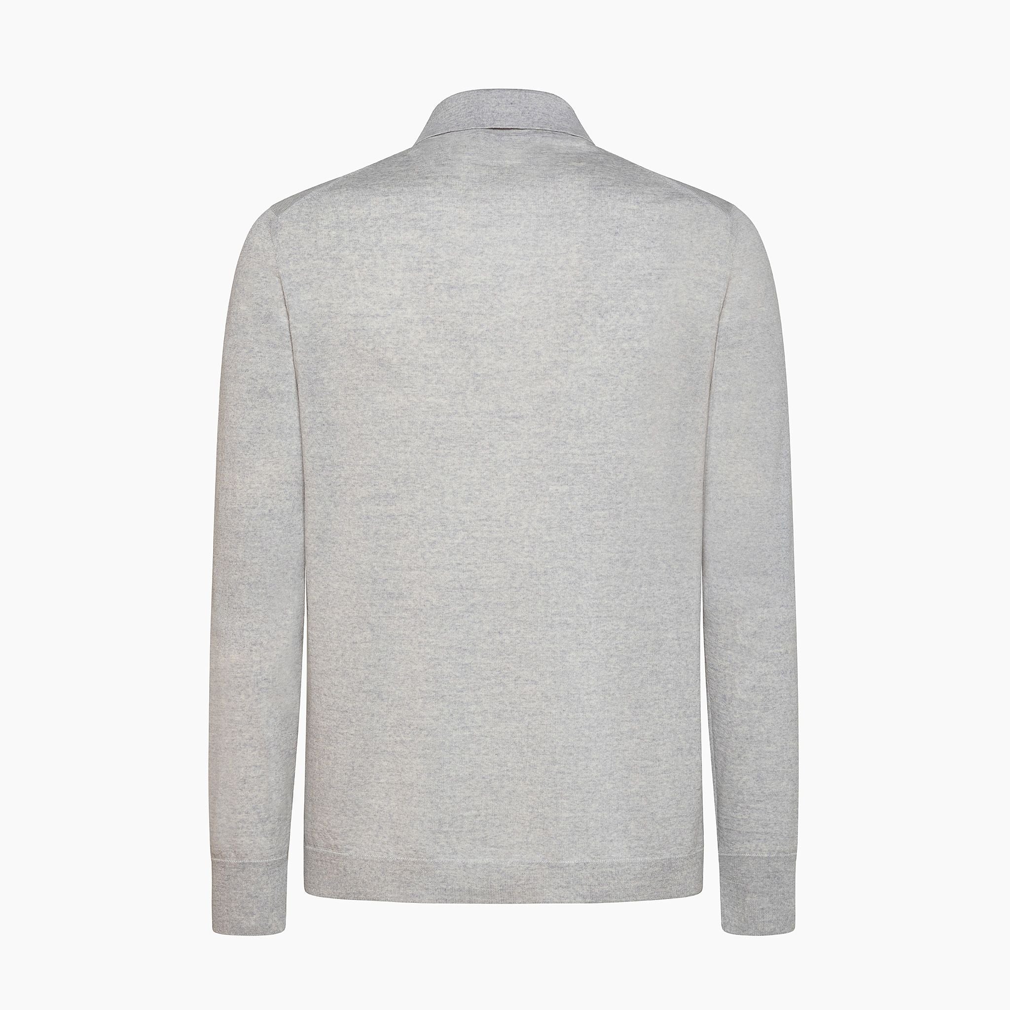 Florent long-sleeved knitted polo in extrafine wool