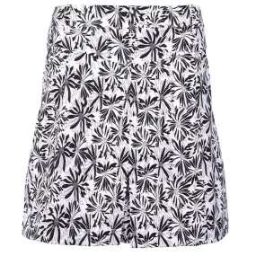 Girls Golf Black Flower Skort Black/White