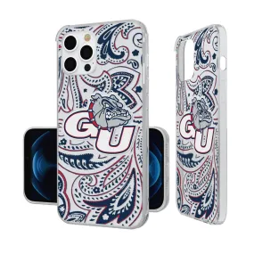 Gonzaga Bulldogs iPhone Paisley Design Clear Case