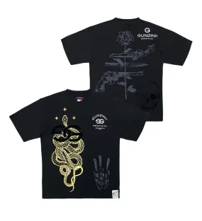 GUNZINII Rose & Weapons Tee (GZ205 BLACK)