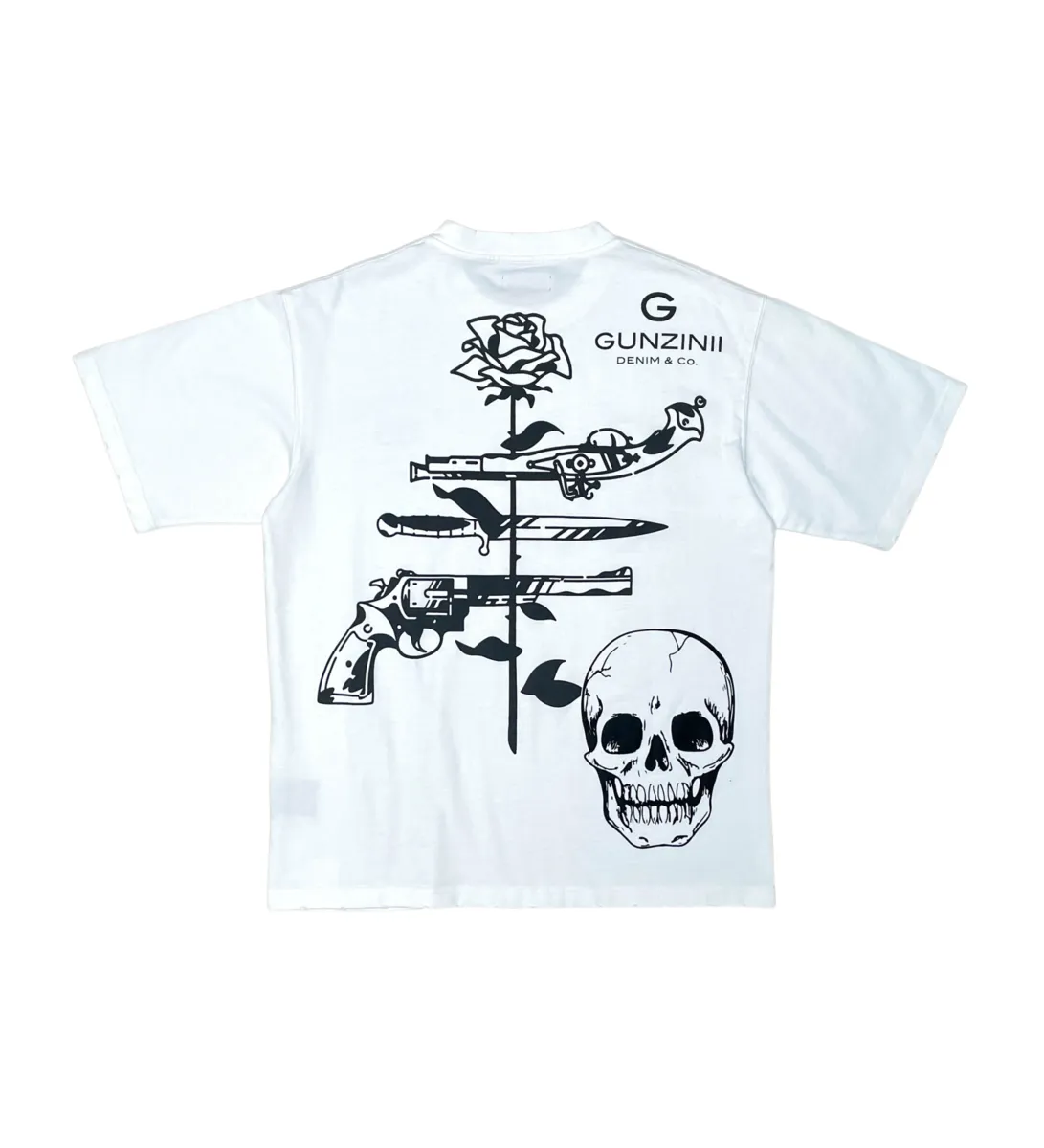 GUNZINII Rose & Weapons Tee (GZ205 NATURAL)