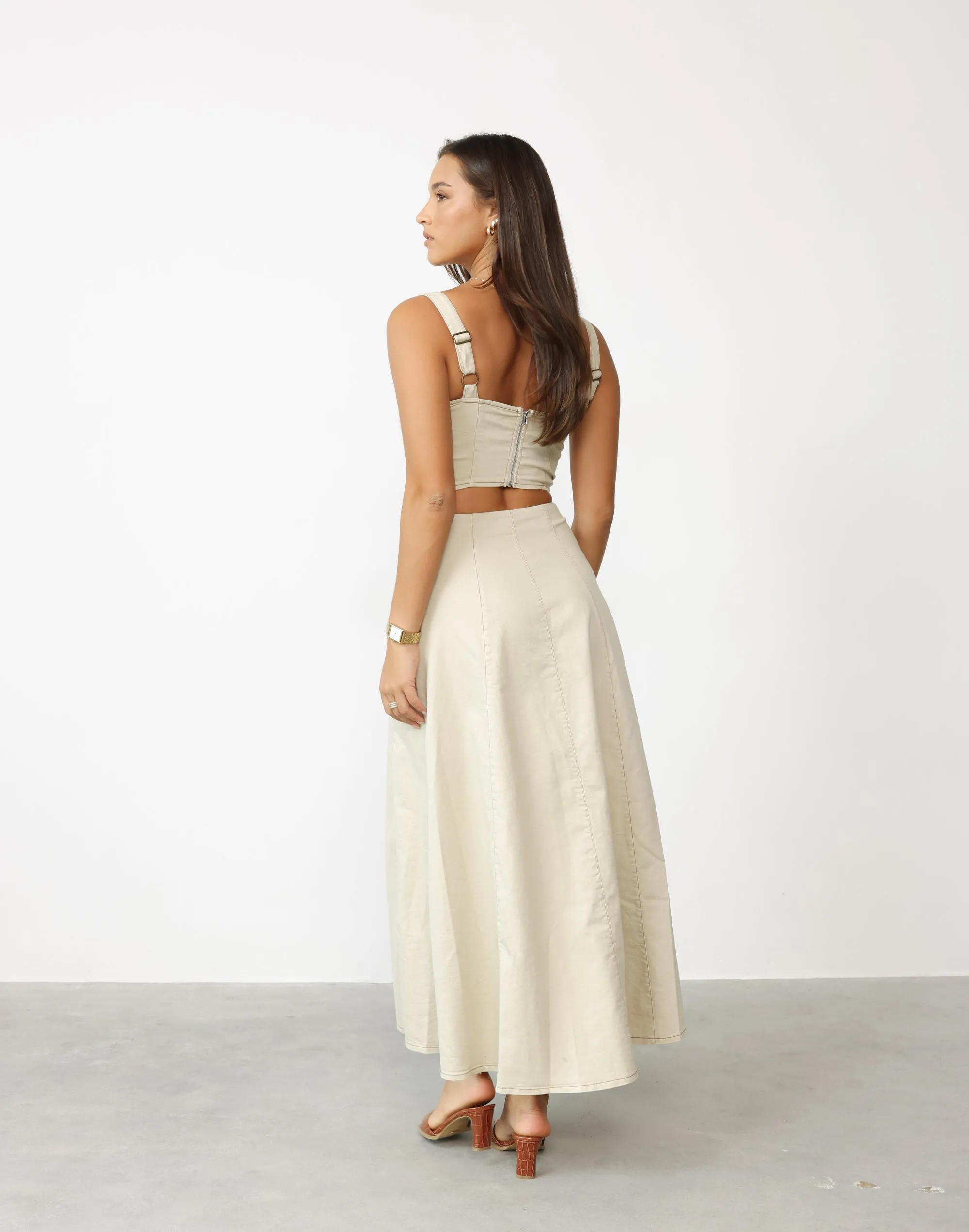 Haylee Maxi Skirt (Oat)