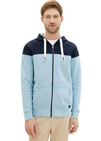 Hooded Colourblock Sweat Jacket by Tom Tailor | Look Again