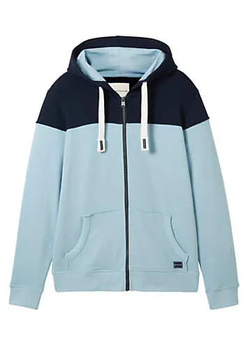 Hooded Colourblock Sweat Jacket by Tom Tailor | Look Again