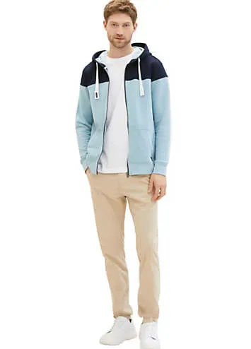 Hooded Colourblock Sweat Jacket by Tom Tailor | Look Again