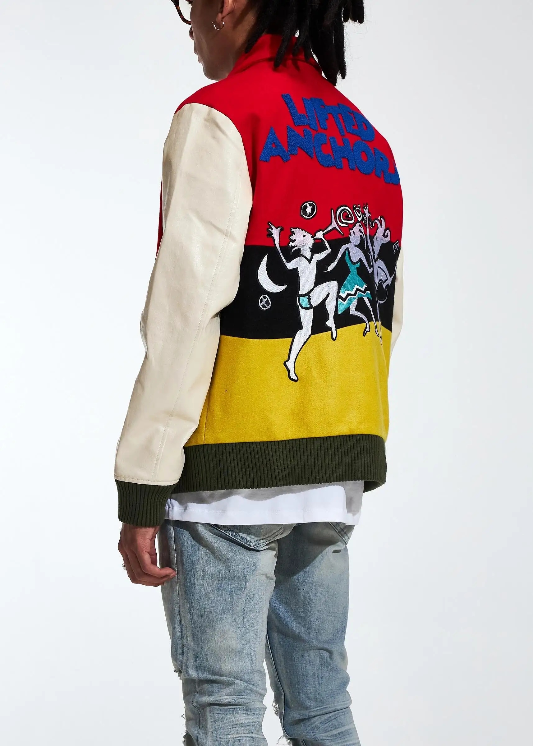 HOUSE PARTY VARSITY JACKET RED