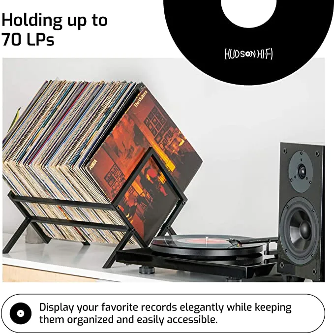 HUDSON HI-FI: KENSINGTON VINYL RECORD STORAGE BLACK HOLDER