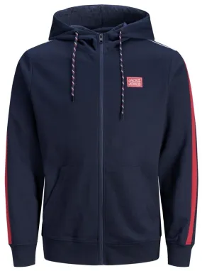 Jack & Jones Island Zip Hoody - Navy