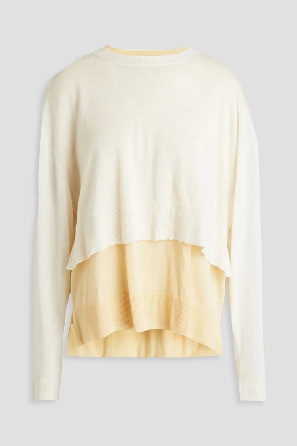 Jil Sander  |Casual Style Wool Bi-color Long Sleeves Elegant Style Logo