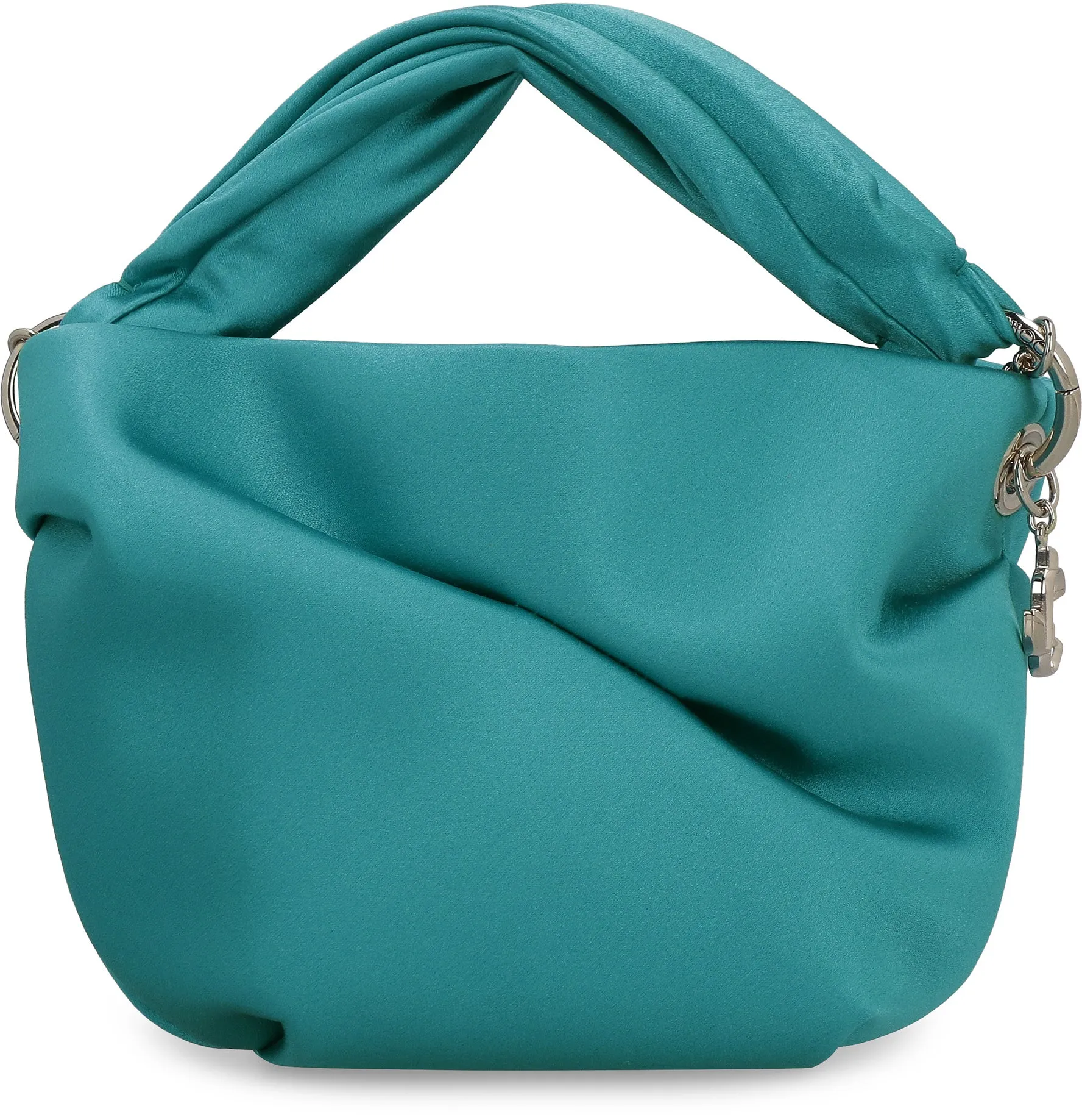 Jimmy Choo Bonny Satin Twist Detailed Chained Tote Bag