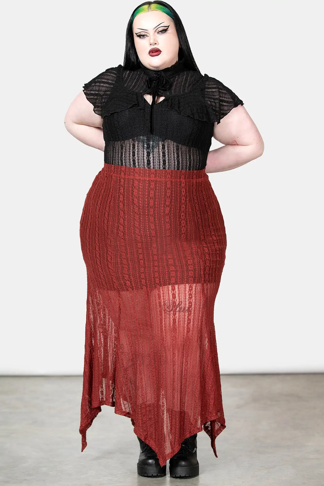 Juliet's Betrayal Maxi Skirt [RED] [PLUS]